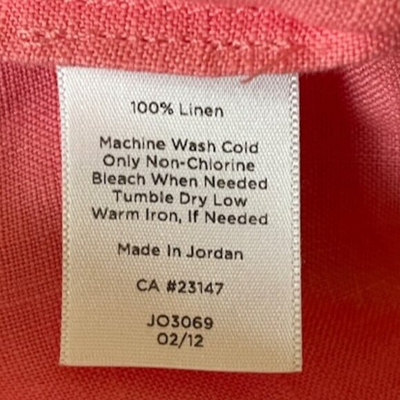 TALBOTS Linen Bow Accent Sleeveless Salmon Pink Top 8 - Picture 13 of 15